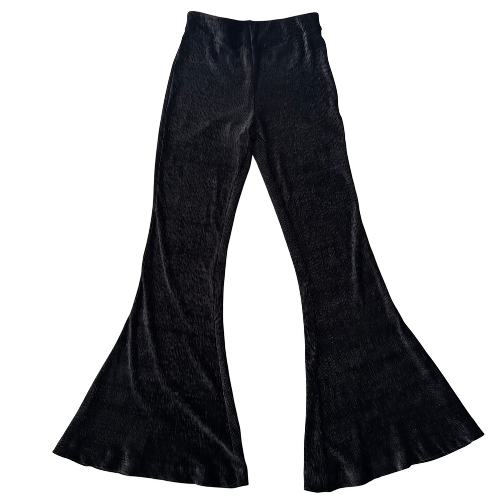 Free People So Charming Velvet Flare Pants Size M Black y2k Whimsigoth